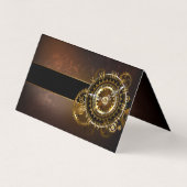 Dampfuhr mit antiken Gängen Visitenkarten (Rückseite)