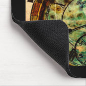 Dampfuhr-Uhr Mousepad (Ecke)