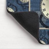 Dampfuhren und blauer Diamant Mousepad (Ecke)