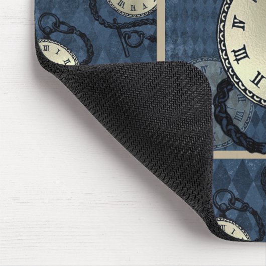 Dampfuhren und blauer Diamant Mousepad (Ecke)