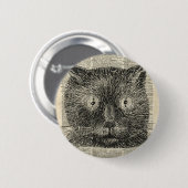 Dampfuhrwerk-Uhr Augen Katze über Wörterbuchseite Button (Vorne & Hinten)