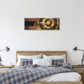 Dampfuhrwerk-Uhr mit antiken Zahnrädern Leinwanddruck (Insitu (Schlafzimmer))
