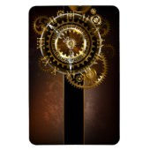 Dampfuhrwerk-Uhr mit antiken Zahnrädern Magnet (Vertikal)