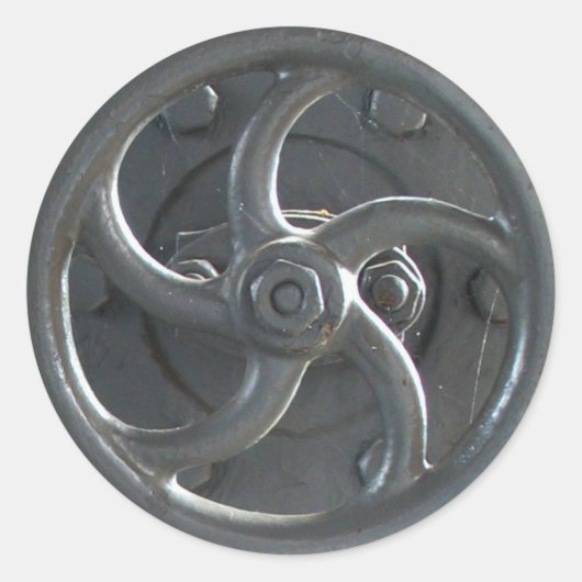 Dämpfungsregler für Motor Runder Aufkleber (Vorderseite)