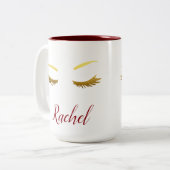 Dämpfungsregler und Peitschen Zweifarbige Tasse (Vorderseite Links)