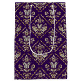 Dämpfungsverhalten auf lila mittlere geschenktüte (Rückseite)