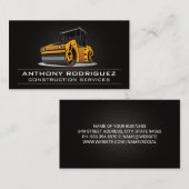 Dampfwalze | Baufahrzeug Visitenkarte (Vorne/Hinten)