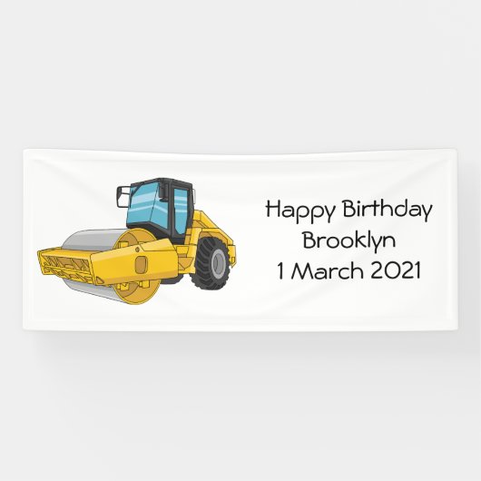 Dampfwalzen-ClipArt-Illustration Banner (Horizontal)