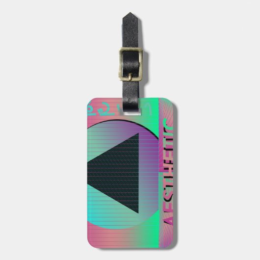 dampfwellenästhetisch gepäckanhänger (Vorderseite vertikal)