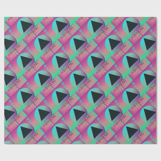 dampfwellenästhetisch geschenkpapier (Flach)