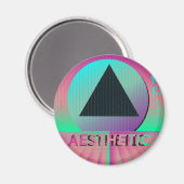 dampfwellenästhetisch magnet (Vorderseite/Rückseite)