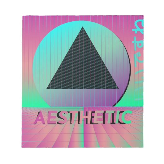 dampfwellenästhetisch notizblock (Vorderseite)