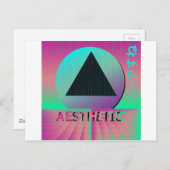 dampfwellenästhetisch postkarte (Vorne/Hinten)