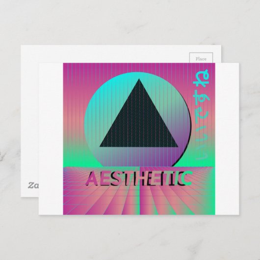 dampfwellenästhetisch postkarte (Vorne/Hinten)