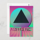 dampfwellenästhetisch postkarte (Vorne/Hinten)