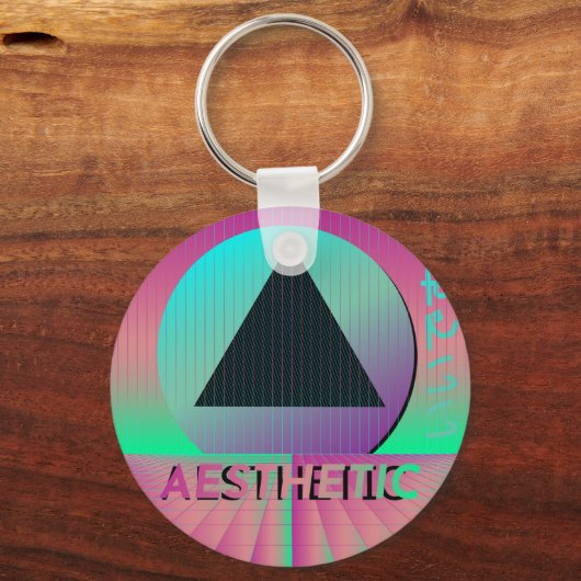 dampfwellenästhetisch schlüsselanhänger (Vorderseite)