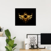 Dampfwolkenflügel Poster (Heimbüro)
