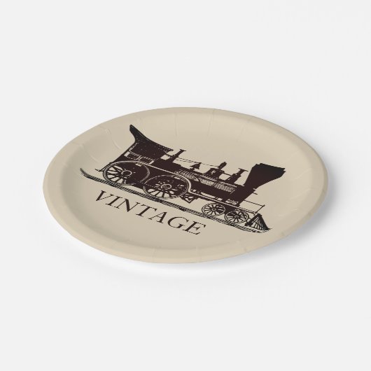 Dampfzug 1859 pappteller (Schrägansicht)