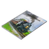 Dampfzug 89, Dampflokomotive Motor Eisenbahn Notizblock (Linke Seite)