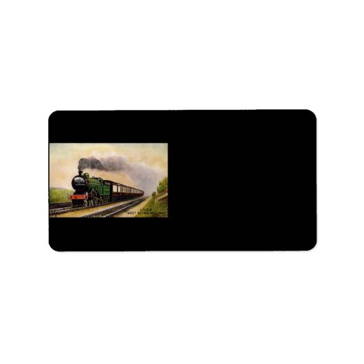 Dampfzug-Adressetikett Adressaufkleber (Vorne)