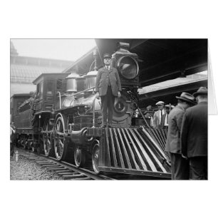 Dampfzug am Bahnhof, 1923
