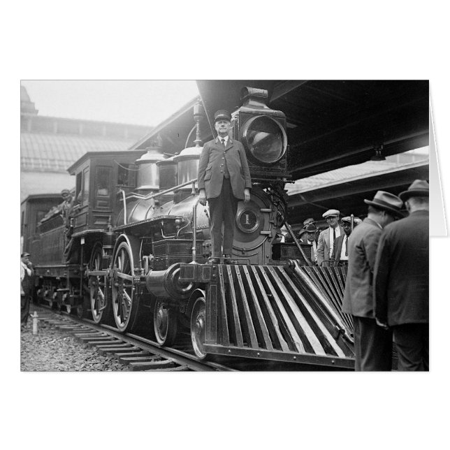 Dampfzug am Bahnhof, 1923 (Vorderseite (Horizontal))