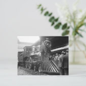 Dampfzug am Bahnhof, 1923 Postkarte (Stehend Vorderseite)