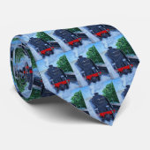 Dampfzug am Bahnhof Malerei Krawatte (Gerollt)