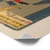 Dampfzug am Takanawa-Ufer, Tokio Poster (Ecke)