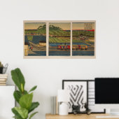 Dampfzug am Takanawa-Ufer, Tokio Poster (Heimbüro)
