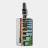 Dampfzug auf einem Viadukt Gepäckanhänger (Vorderseite vertikal)