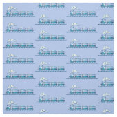 Dampfzug auf Light Blue  Stoff (Muster)