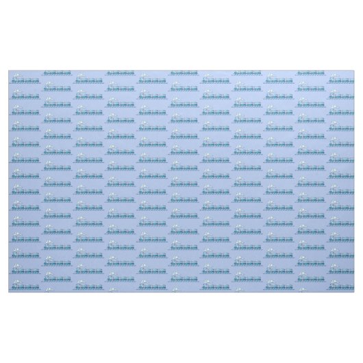 Dampfzug auf Light Blue  Stoff (Fat Quarter (45,7 x 55,9 cm))