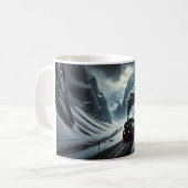Dampfzug aus einem Bergtunnel Kaffeetasse (Vorderseite Links)