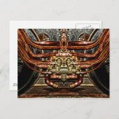 Dampfzug aus Kupfer - Motor Postkarte (Vorne/Hinten)