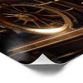 Dampfzug aus Kupfer Poster (Ecke)