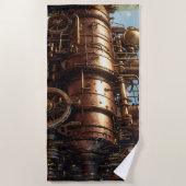 Dampfzug aus Kupfer Strandtuch (Vorderseite)