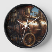 Dampfzug aus Kupfer Uhr (Vorderseite)