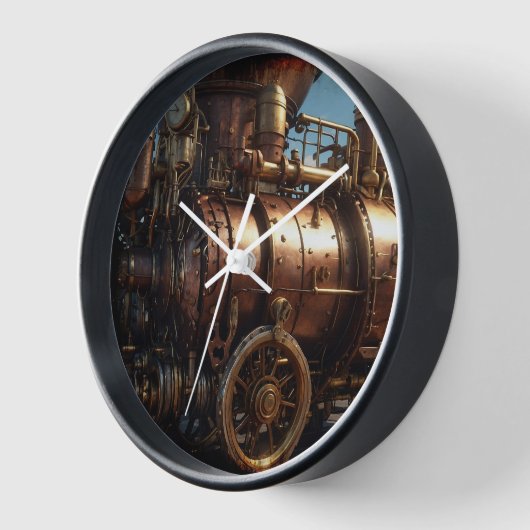 Dampfzug aus Kupfer Uhr (Winkel)