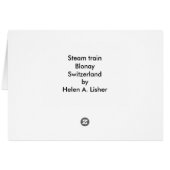 Dampfzug bei Blonay (Rückseite Horizontal)