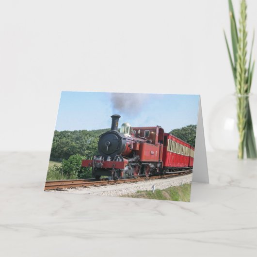 Dampfzug bei Castletown Isle of Man Karte (Vorderseite)