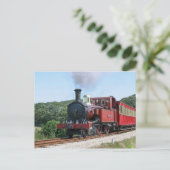 Dampfzug bei Castletown Isle of Man Postkarte (Stehend Vorderseite)