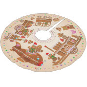 Dampfzug, Dampfboot und Flugzeug Polyester Weihnachtsbaumdecke (Schrägansicht)