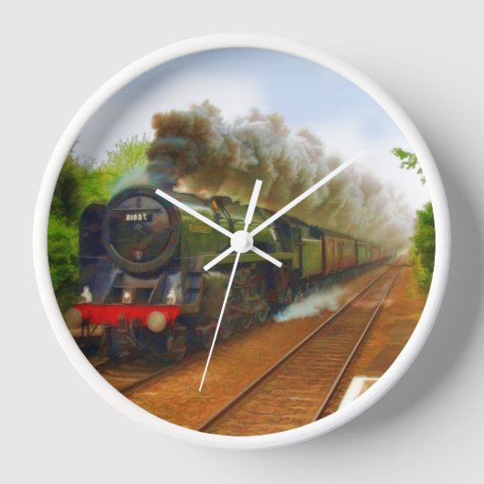 Dampfzug der Britischen Eisenbahn für Bahnreisende Uhr (Vorderseite)