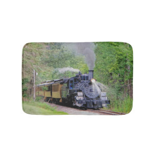Dampfzug der Eisenbahn für Bahnreisende Kunst-Bade Badematte
