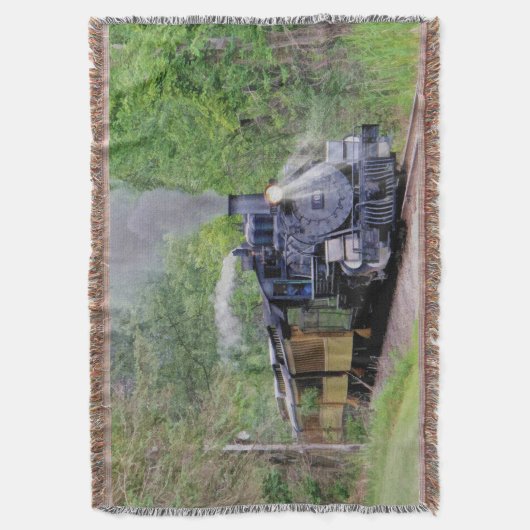 Dampfzug der Eisenbahn für Zugführer Art Rug Decke (Vorderseite Vertikal)
