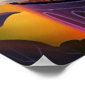 Dampfzug, der über die Brücke in Schottland fährt. Poster (Ecke)