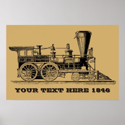 Dampfzug der viktorianischen Ära Poster (Vorne)
