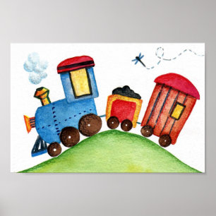 Dampfzug Druck Poster