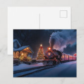 Dampfzug durch die Weihnachtsstadt Postkarte (Vorne/Hinten)
